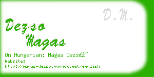 dezso magas business card
